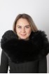 Black fox fur collar - neck warmer